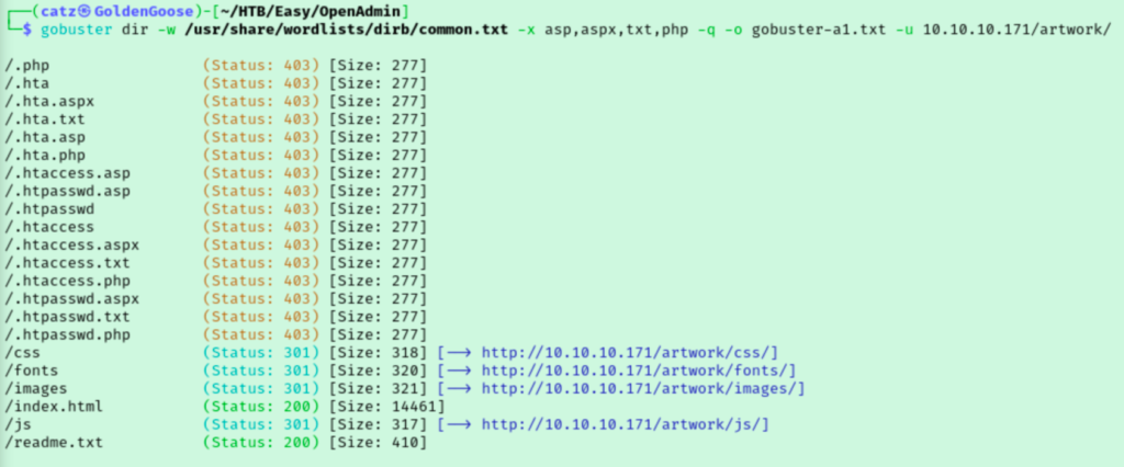 OpenAdmin - Gobuster 2