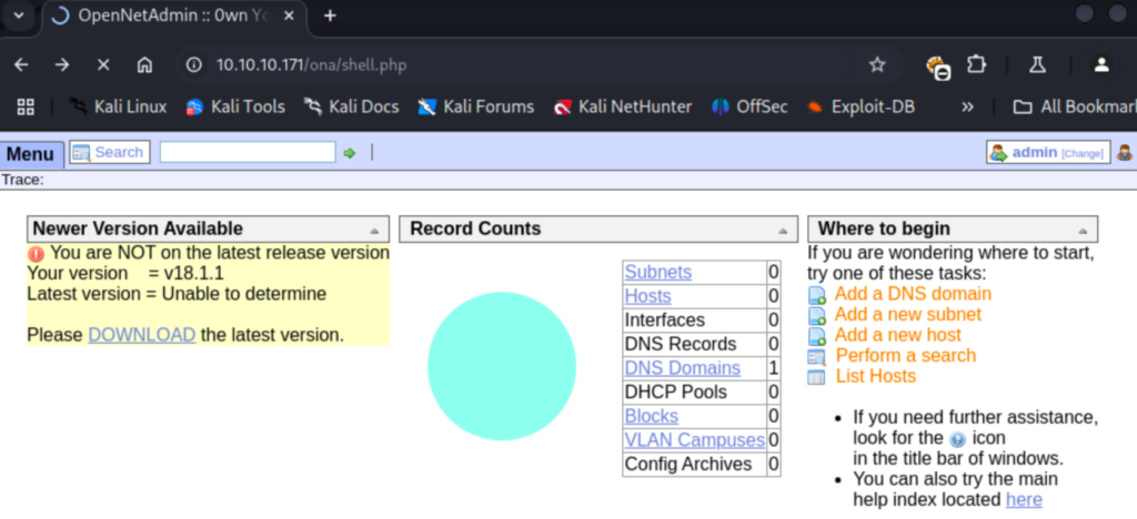 OpenAdmin - Site 5