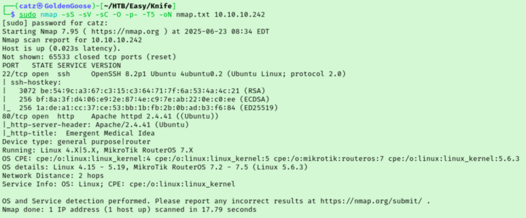 Knife - Nmap