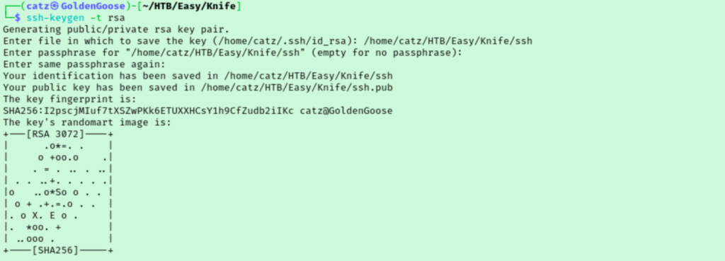 Knife - SSH Keygen