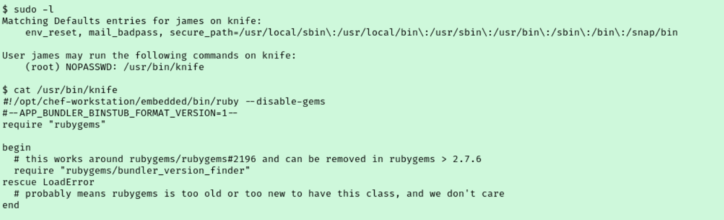 Knife - Sudo