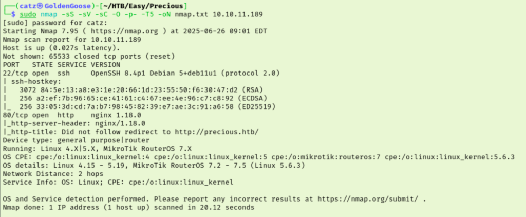 Precious - Nmap