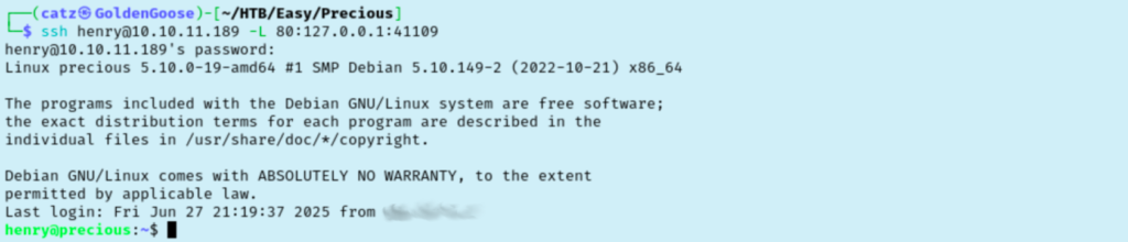Precious - SSH 2