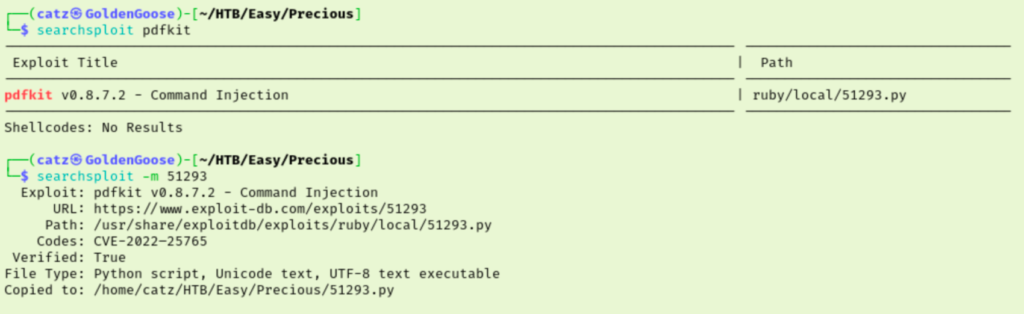 Precious - Searchsploit 1