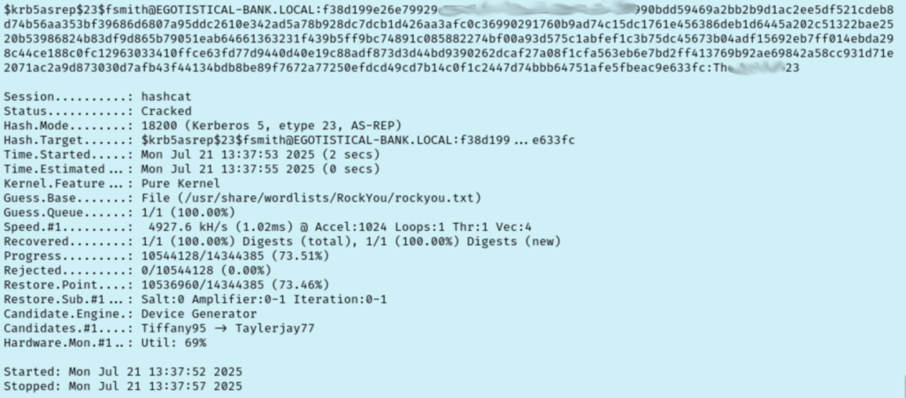 Sauna - Hashcat 2